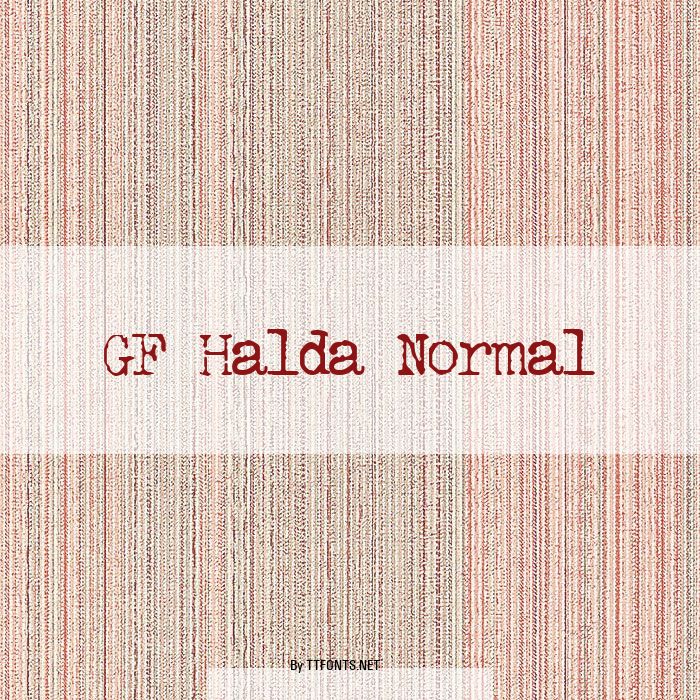 GF Halda Normal example